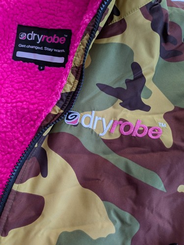 Dryrobe camo pink - camo, fleece