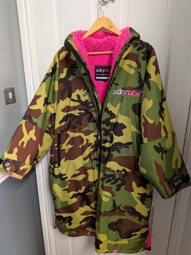 Dryrobe camo pink - pink, fleece