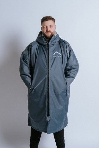 Hazy blue hooded dry changing - hooded,